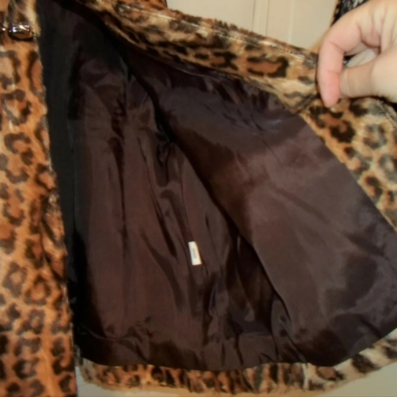 Victor Alfaro faux Leppard fur jacket vintage NWOT - Picture 4 of 7
